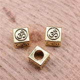 WYSIWYG 10pcs Yoga OM Beads For Jewelry Making European Men Bracelet Jewelry Findings Accessories DIY