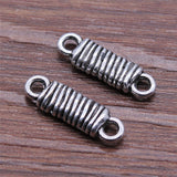 WYSIWYG 10pcs/lot 6x20mm Antique Silver Color Imitation Tie-Wrap Strip Bar Connector Diy Jewelry Making Accessories