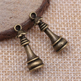 WYSIWYG 12pcs 2 Colors International Chess Charms Pendant Chess Knight King Queen Rook Bishop Pawn Charms For Jewelry Making