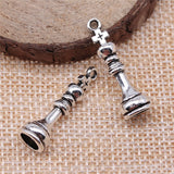 WYSIWYG 12pcs 2 Colors International Chess Charms Pendant Chess Knight King Queen Rook Bishop Pawn Charms For Jewelry Making