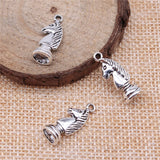 WYSIWYG 12pcs 2 Colors International Chess Charms Pendant Chess Knight King Queen Rook Bishop Pawn Charms For Jewelry Making