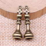 WYSIWYG 12pcs 2 Colors International Chess Charms Pendant Chess Knight King Queen Rook Bishop Pawn Charms For Jewelry Making
