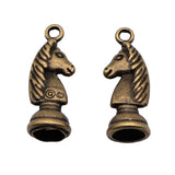 WYSIWYG 12pcs 2 Colors International Chess Charms Pendant Chess Knight King Queen Rook Bishop Pawn Charms For Jewelry Making