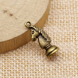 WYSIWYG 12pcs 2 Colors International Chess Charms Pendant Chess Knight King Queen Rook Bishop Pawn Charms For Jewelry Making