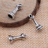 WYSIWYG 12pcs 2 Colors International Chess Charms Pendant Chess Knight King Queen Rook Bishop Pawn Charms For Jewelry Making