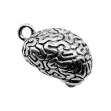 WYSIWYG 1pcs 21x37mm Charms Human Brain DIY Jewelry Findings Antique Silver Color For Necklace Making