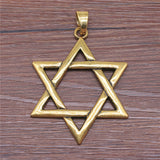 WYSIWYG 1pcs 3 Colors 75x59mm Star Of David Charm Large Star Of David Pendants For Necklace Making