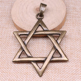 WYSIWYG 1pcs 3 Colors 75x59mm Star Of David Charm Large Star Of David Pendants For Necklace Making