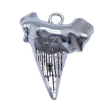 WYSIWYG 1pcs 37x44mm Antique Silver Color Big Shark Teeth Charms Pendant For DIY Jewelry Making Handmade Jewelry Craft Findings