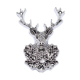 WYSIWYG 1pcs 51x38mm Reindeer Deer Head Antlers Pendants Jewelry Making Antique Bronze Color Deer Antlers Pendants Charm