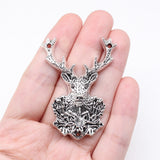 WYSIWYG 1pcs 51x38mm Reindeer Deer Head Antlers Pendants Jewelry Making Antique Bronze Color Deer Antlers Pendants Charm
