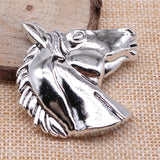 WYSIWYG 1pcs 52x51mm Big Horse Head Charm Horse Head Pendants For Jewelry Making Horse Head Pendants