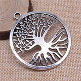 WYSIWYG 1pcs 54x54mm Antique Silver Color Tree Of Life Charms Pendant For Jewelry Making DIY Jewelry Findings