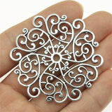 1pcs 55x52mm Filigree Flower Pendants Charm Mandala Flower Pattern Pendants Charm For Jewelry Making EF4814
