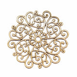 1pcs 55x52mm Filigree Flower Pendants Charm Mandala Flower Pattern Pendants Charm For Jewelry Making EF4814