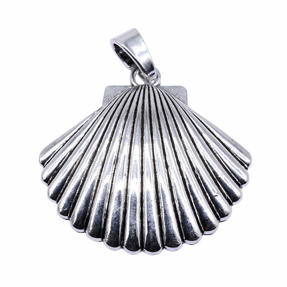 WYSIWYG 1pcs 55x55mm Antique Silver Color Oversized Shell Charms Pendant For Jewelry Making DIY Jewelry Findings