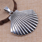 WYSIWYG 1pcs 55x55mm Antique Silver Color Oversized Shell Charms Pendant For Jewelry Making DIY Jewelry Findings