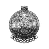 WYSIWYG 1pcs 55x69mm Antique Silver Color Charms Carved Phoenix Bird Charms For Jewelry Making Jewelry Findings h0255