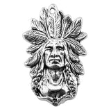 WYSIWYG 1pcs 58x35mm Indian Chief Charm Pendants For Jewelry Making Indian Chief Pendants Charm