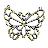1pcs 58x50mm Big Butterfly Charm Butterfly Connector Pendants Large Butterfly Charm Antique Silver Color ef4483
