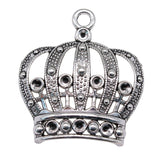 WYSIWYG 1pcs 58x53mm Vintage Crown Charm Charms For Jewelry Making Vintage Medieval Crown Charms Charm Big Crown