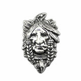 WYSIWYG 1pcs 59x36mm Indian Chief Charm Pendants For Jewelry Making Indian Chief Pendants Charm