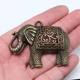 WYSIWYG 1pcs 59x47mm Lucky Elephant Charm Lucky Thai Elephant Pendant Thai Elephant Charm For Jewelry Making