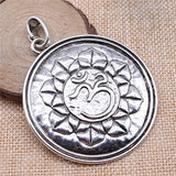 WYSIWYG 1pcs 61x77mm Buddhist Lotus Charms Antique Silver Color For Jewelry Making Charms Pendant DIY Jewelry Findings