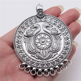 1pcs 62x82mm Vulture Phoenix Bird Charms Antique Silver Color For Jewelry Making Charms Pendant DIY Jewelry Findings