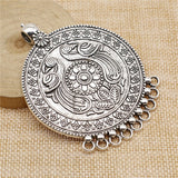 1pcs 62x82mm Vulture Phoenix Bird Charms Antique Silver Color For Jewelry Making Charms Pendant DIY Jewelry Findings