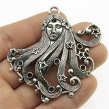 WYSIWYG 1pcs 65x63mm Angel Pendant Charms Star Angel Charm Large Big Star Angel Pendant For Jewelry Making