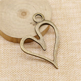1 pieza de dije de corazón hueco grande vintage de 66 x 46 mm para hacer joyas, dije de corazón hueco grande, dije de corazón grande ef4202