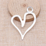 1 pieza de dije de corazón hueco grande vintage de 66 x 46 mm para hacer joyas, dije de corazón hueco grande, dije de corazón grande ef4202