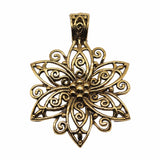 WYSIWYG 1pcs 66x47mm Filigree Big Bohemia Flower Charm Pendants For Necklace Making DIY Jewelry Findings