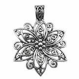 WYSIWYG 1pcs 66x47mm Filigree Big Bohemia Flower Charm Pendants For Necklace Making DIY Jewelry Findings