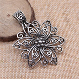 WYSIWYG 1pcs 66x47mm Filigree Big Bohemia Flower Charm Pendants For Necklace Making DIY Jewelry Findings