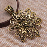 WYSIWYG 1pcs 66x47mm Filigree Big Bohemia Flower Charm Pendants For Necklace Making DIY Jewelry Findings
