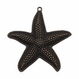 1 colgante de estrella de mar grande de 67 x 63 mm, color plata antigua, ef4403