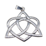 WYSIWYG 1pcs 67x66mm Big Heart Triquetra Symbol Charms Antique Silver Color Pendant Charms Jewelry Findings For Jewelry Making
