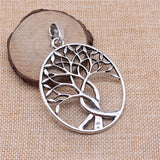 WYSIWYG 1pcs 68x53mm Big Tree Charm Pendants For Jewelry Making Necklace Big Oval Tree Pendants Charm Oval Tree
