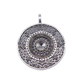 WYSIWYG 1pcs 68x56mm Round Mandala Flower Charm Pendants Filigree Round Mandala Charm For Jewelry Making
