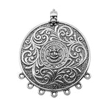 WYSIWYG 1pcs 69x86mm Carved Lucky Cloud Elephant Idol Pendant Charms Antique Silver Color For Jewelry Making Jewelry Findings