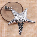 WYSIWYG 1pcs 70x66mm Antique Silver Color Starfish Charms Pendant For Jewelry Making