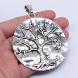 WYSIWYG 1pcs 71x64mm Tibetan Silver Color Large Tree Life &amp; Moon Charms Pendants For Necklace Jewelry Making Findings
