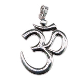 WYSIWYG 1pcs 75x56mm Antique Silver Color Big Om Yoga Pendant Charm Large Om Pendants Charm Big Om Charm