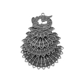 WYSIWYG 1pcs 86x53mm/56x79mm Antique Silver Color Big Peacock Charms Pendant For Jewelry Making DIY Jewelry Findings