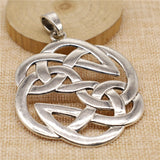 WYSIWYG 1pcs 88x67mm Triquetra Amulet Charm Antique Silver Color Triquetra Knot Pendants Lucky Charm Triquetra Knot Symbols