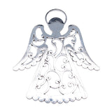 WYSIWYG 1pcs 89x80mm Antique Silver Color Oversized Angel Charms For Jewelry Making