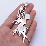 WYSIWYG 1pcs 91x42mm Antique Silver Color Dancer Elf Charms Pendant For Jewelry Making DIY Jewelry Findings