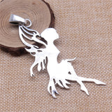 WYSIWYG 1pcs 91x42mm Antique Silver Color Dancer Elf Charms Pendant For Jewelry Making DIY Jewelry Findings